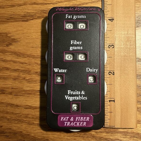 Vintage 90s Weight Watchers Fat & Fiber Tracker Manual Tracker No Box - Picture 8 of 9